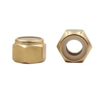 Self-Locking Nuts Self-locking Nut DIN985 M2 M3 M4 M5 M6 M8 M10 M12 Brass Nylon Insert Lock(M10 2pcs)