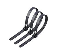 Self-Locking Plastic Ties, Cable Ties 20 pcs Multicolor Nylon Reusable Releasable Self-Locking 5-8mm x 150-450mm(Black,8x450mm)