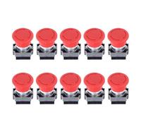 SELF LOCKING PUSH SWITCH ALUMINUM ALLOY RESETTING SELECTOR 10PCS START STOP BUTTON XB2 22MM