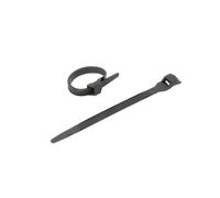Self-Locking Strap | Plastic Cable Clamp | Plastic Hose Clamp | Bag with Hook of 25 Self Clamps 6 mm x 115 mm | Black | 709012 Debflex
