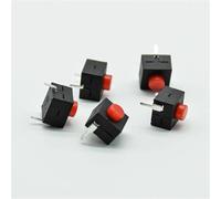 Self Locking Switch 8 * 8 * 8.4 Wit 2 Feet With Lock Light Touch Button L068-A DC30V1A 5Pcs(5 red)