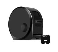 Self Locking Tape Measure 32.8Ft Steel Ruler for Carpentry Builders | Black Casing, White Frosted Blade, Retractable Design, High Visibility Markings, Compact 9x9x3cm Tool for Renovation