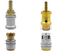 Self Locking Tire Inflator Nozzle Brass 6mm for Quick Fit Self | Auto seal mechanism, 6mm tube fit, brass copper build, prevents air loss, secure inflation