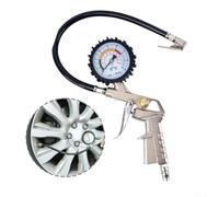 Self Locking Tire Pressure Gauge Tester 220PSI With Thick Explosion Proof Tube And Protective Rubber Cover, Air Compressor Meter Tool For Cars And Motorcycles