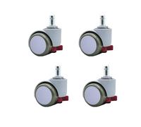 Self-locking Universal Wheel, Automatic Brake Silent Caster, Computer Chair Anti-skid Wheels(Gray,Four)