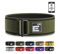 Self-Locking Weight Lifting Belt - Premium Weightlifting Belt for Serious Functional Fitness, Weight Lifting, and Olympic Lifting Athletes - Lifting Belt for Men and Women (Large, Green)