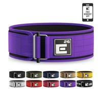 Self-Locking Weight Lifting Belt | Premium Weightlifting Belt for Serious Functional Fitness, Weight Lifting, and Olympic Lifting Athletes | (Medium, Purple)