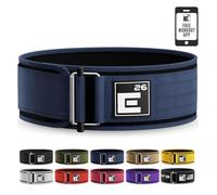 Self-Locking Weight Lifting Belt - Premium Weightlifting Belt for Serious Functional Fitness, Weight Lifting, and Olympic Lifting Athletes - Lifting Support for Men and Women (Large, Midnight Blue)