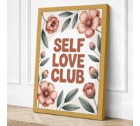 Self Love Club Botanical Canvas Wall Art Print 30x20 Inch