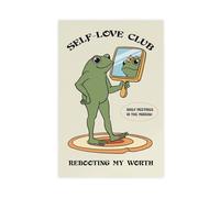 Self Love Club Canvas Poster Wall Art Decor Print Picture Paintings for Living Room Bedroom Decoration 16x24inch(40x60cm)