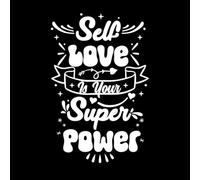 self Love is Your Super Power Engraving Stickers 36x55cm Art Decoration White