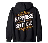 Self Love Matters - Happiness Equals Self Care Mindset Zip Hoodie
