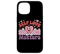 Self Love Matters Motivational Heart Design Case for iPhone 15