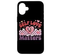 Self Love Matters Motivational Heart Design Case for iPhone 16 Plus