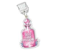 Self-Love Potion Charms for Kindle for Phone, Dust Plug Charm 1.5 Inches Funny, Self Care, Positive Affirmation, Magic Bottle Lightning/Type C Charging Port Acrylic Material Accessories for E-Reader