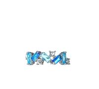 Self Love Rings for Her Pink/Blue Band Rings with Inspirational Message Irregular Pink/Blue Self Love Jewelry for Women, Blue 7, Metal, No Gemstone