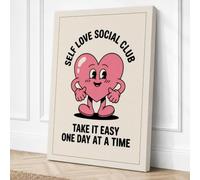 Self Love Social Club Canvas Wall Art Print 30x20 Inch (76 x 51 cm)