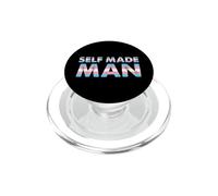 Self Made Man FTM Transgender Flag LGBTQ Gift For Men Women PopSockets PopGrip for MagSafe