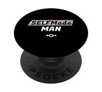 Self Made Man - Transgender - Trans Flag Pride Equality Gift PopSockets PopGrip: Swappable Grip for Phones & Tablets