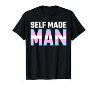 Self Made Man Transman LGBT Trans Pride Flag Gift T Shirt T-Shirt