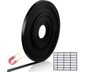 Self Magnetic Strip 6mm Width Black Color For Whiteboard Marking Office Use Flexible Tpe Material Long Lasting Performance 15 Meter Roll(15 Meter)
