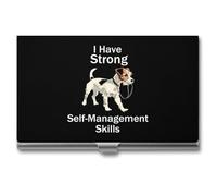 Self-Management Skills Business Card Wallet Credit Card Holder Metal Square Small Pocket Purse