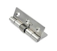 Self-Opening Spring Hinges, 304 Stainless Steel Spring Hinge Automatic Closing Concealed 0 Degree Reset(White)