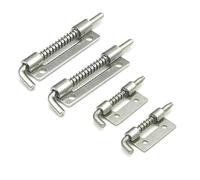 Self-Opening Spring Hinges, 304 Stainless Steel Spring Loaded Security Bolt Latches 2pc(M Right)
