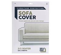 SELF PAK 2/3 Seater Sofa Cover, Polythene Couch Cover for Furniture, Plastic Cover Bag, Dust Protector for Removal Storage DIY Painting Decorating