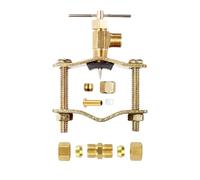 Self Piercing Saddle Valve Kit, 1/4" Brass Compression Needle Valve for 3/8" to 3/4" Pipe Diameter and Compression Hardware Kit