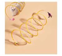 Self-Play Cat Hunting Spiral Tunnel Toy, Cat Spiral Tunnel Toy, Folded Cat Tunnel Toy,CattyCoil Long Cat Tunnel, Cat Tunnel Toys for Indoor Cats, S Type Cat Tunnel Toy,Brylec Coil Cat Toy (C)