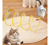 Self-Play Cat Hunting Spiral Tunnel Toy, Spiral Tunnel with Wear and Bite Resistant for Cats Indoor (Mouse)