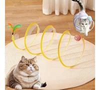 Self-Play Cat Hunting Spiral Tunnel Toy, Spiral Tunnel with Wear and Bite Resistant for Cats Indoor (Round)
