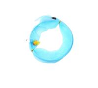 Self Play Cat Spiral Tunnel Toy for Indoor Cats - Cat Teaser and Cat Activity for and Exercise (Blue, One Size)