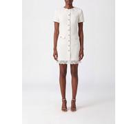 SELF-PORTRAIT A-Line Wool Bouclé Mini Dress with Lace and Sequins - Size: 10 - female