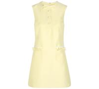Self-portrait Bow-appliquéd Taffeta Mini Dress - Yellow - 8 (UK8 / S)