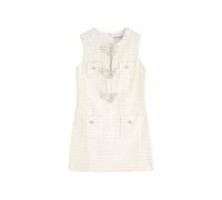 Self-portrait Bow-embellished Bouclé Mini Dress - Cream - 12 (UK12 / M)