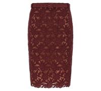 SELF PORTRAIT 'Burgundy Guipure Lace Midi' Skirt 10 UK