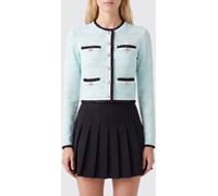 SELF-PORTRAIT Button-Front Pointelle-Knit Cotton Cardigan - Size: M - female