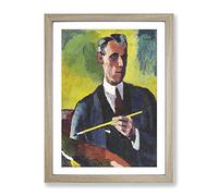 Self Portrait By Henry Lyman Sayen Classic Painting Framed Print | A2 Oak Framed Wall Art | Ready to Hang | Classic Historical Picture | Living Room Bedroom Lounge Office