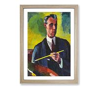 Self-Portrait by Henry Lyman Sayen Framed Print | A2 Oak Framed Wall Art | Ready to Hang | Modern Nature Picture | Living Room Bedroom Lounge Office