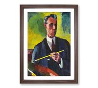 Self-Portrait by Henry Lyman Sayen Framed Print | A2 Walnut Framed Wall Art | Ready to Hang | Modern Nature Picture | Living Room Bedroom Lounge Office