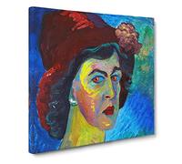 Self Portrait by Marianne von Werefkin Canvas Print | Gallery Wrapped 30mm Frame Wall Art | 20x20 inches | Ready to Hang | Classic People Picture | Living Room Bedroom Lounge Office