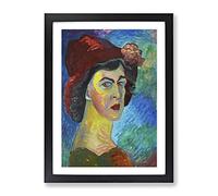 Self Portrait By Marianne Von Werefkin Classic Painting Framed Print | A2 Black Framed Wall Art | Ready to Hang | Classic Historical Picture | Living Room Bedroom Lounge Office