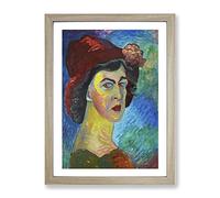 Self Portrait By Marianne Von Werefkin Classic Painting Framed Print | A3 Oak Framed Wall Art | Ready to Hang | Classic Historical Picture | Living Room Bedroom Lounge Office