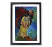 Self-Portrait by Marianne Von Werefkin Framed Print | A2 Black Framed Wall Art | Ready to Hang | Modern Nature Picture | Living Room Bedroom Lounge Office