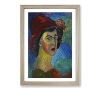 Self-Portrait by Marianne Von Werefkin Framed Print | A2 Oak Framed Wall Art | Ready to Hang | Modern Nature Picture | Living Room Bedroom Lounge Office