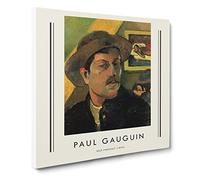 Self Portrait By Paul Gauguin Canvas Print | Gallery Wrapped 30mm Frame Wall Art | 14x14 inches | Ready to Hang | Impressionist People Picture | Living Room Bedroom Lounge Office