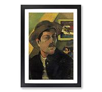 Self Portrait by Paul Gauguin Framed Print | A2 Black Framed Wall Art | Ready to Hang | Modern Nature Picture | Living Room Bedroom Lounge Office