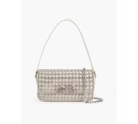 Self-portrait Cream Bow-detail Crystal-embellished Shoulder Bag